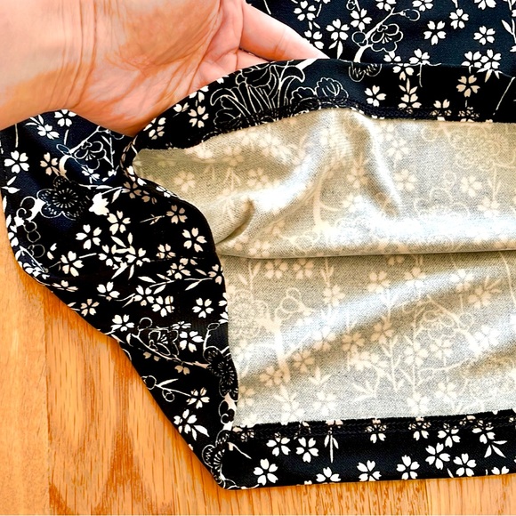 BCBG Black and White Floral Cross Back Midi Dress - Picture 6 of 8